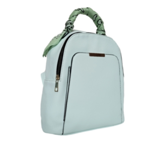 Ardene light green ladies backpack with a green handkerchief decor